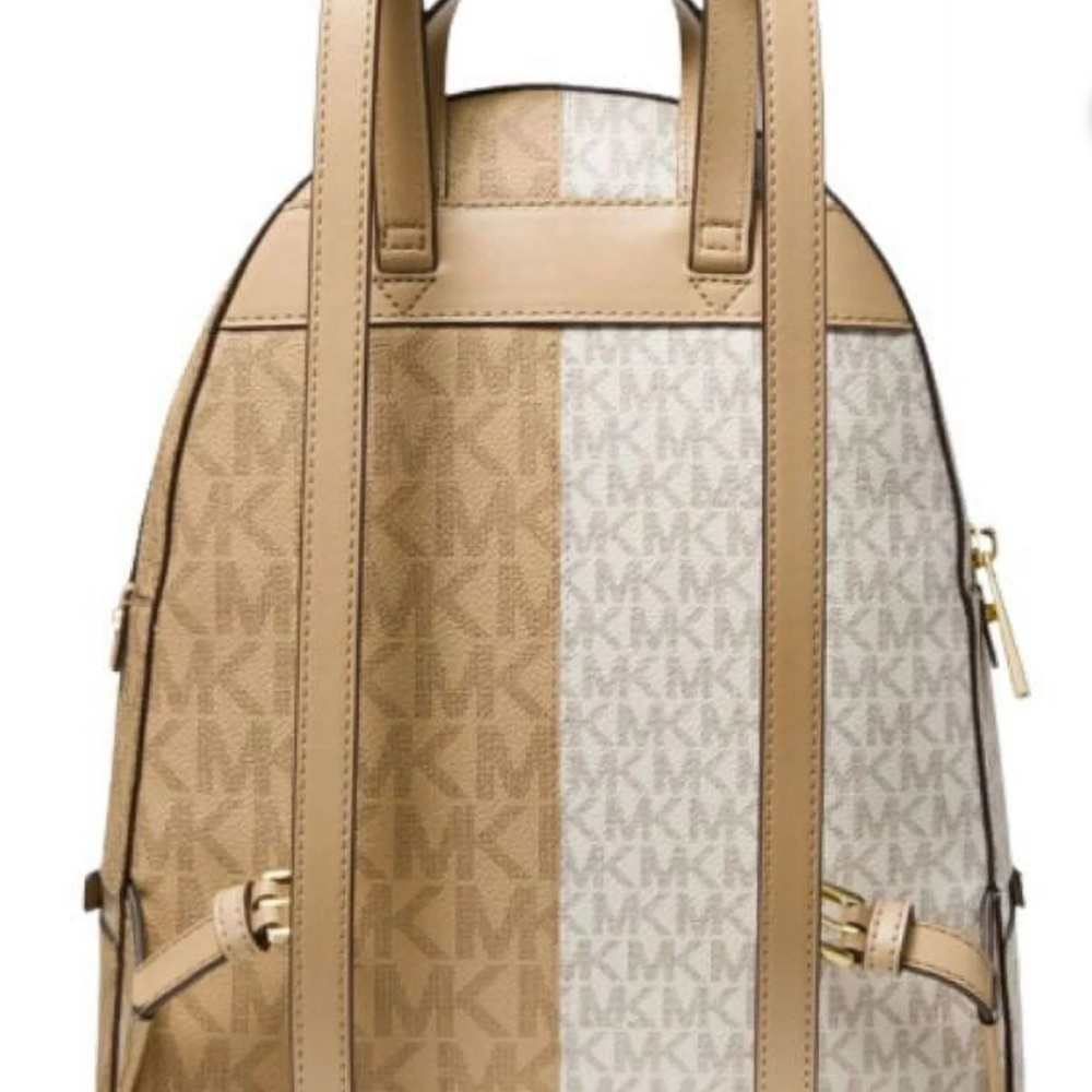 ♥️NWT Michael Kors Womens Rhea Zip Medium Backpack Vanilla Multi♥️ - Picture 9 of 12